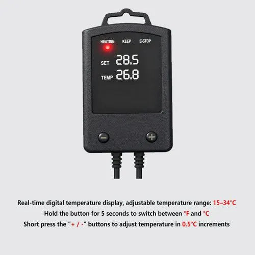 1200W Submersible Aquarium Thermostat LCD Digital Display Aqua Fish Tank Water Heater - Image 3