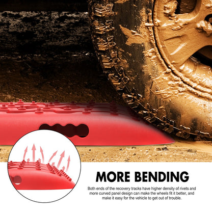X-BULL 10 Pairs Recovery tracks Boards 10T / Sand tracks/ Mud tracks Gen 2.0 Red - Image 3