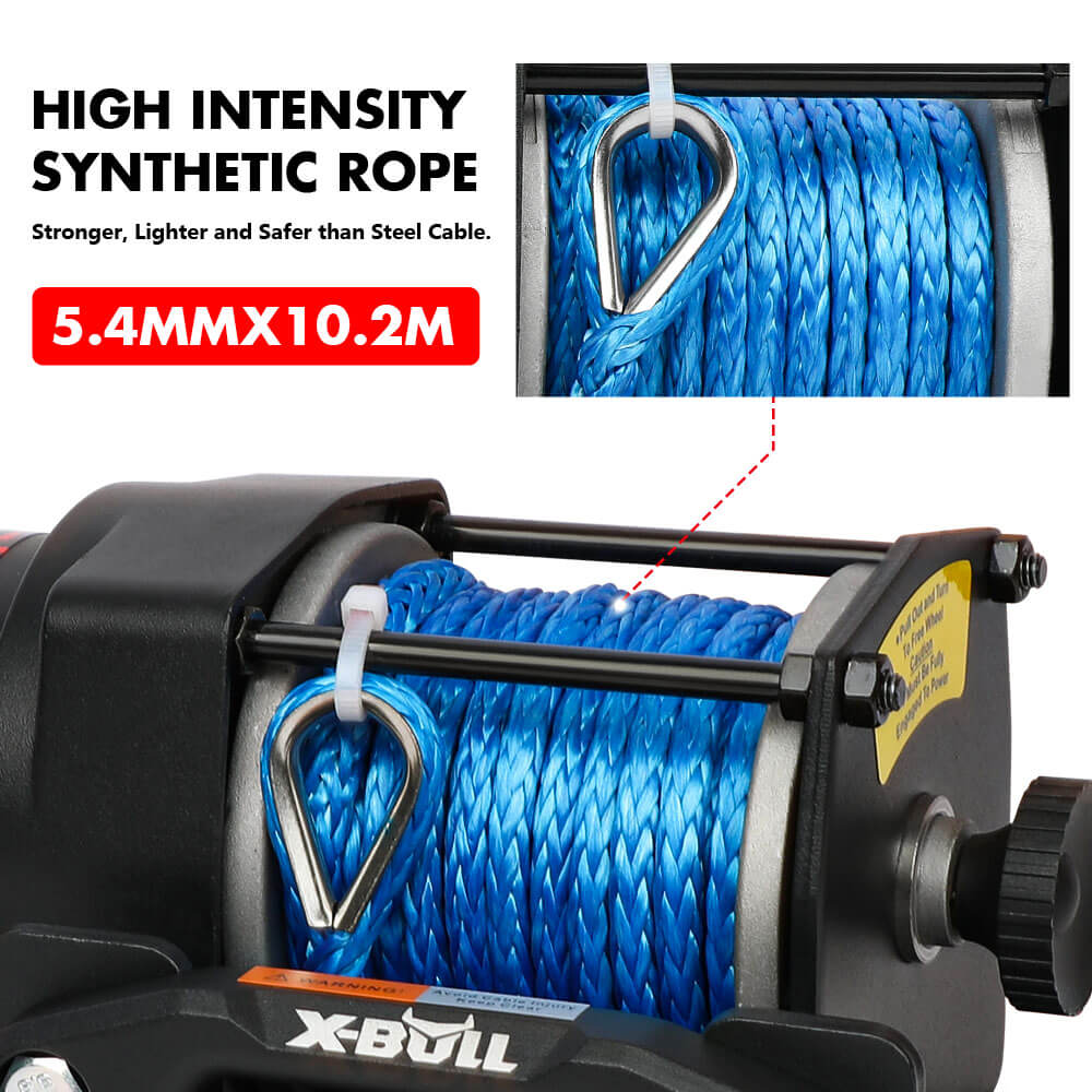 X-BULL 12V Electric Winch 3000LB ATV Winch Boat Trailer Winch Synthetic Rope - Image 8