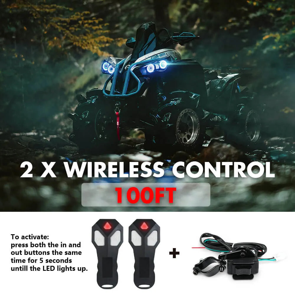 X-BULL 12V Electric Winch 3000LB ATV Winch Boat Trailer Winch Synthetic Rope - Image 9