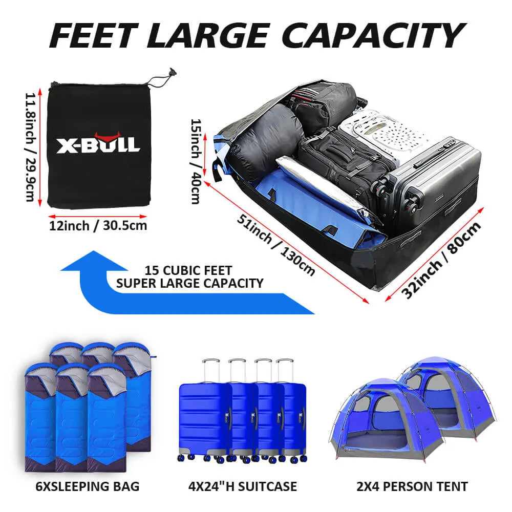 X-BULL Waterproof Car Roof Top Rack Carrier ravel Cargo Luggage Cube Bag Trave 425L - Image 3