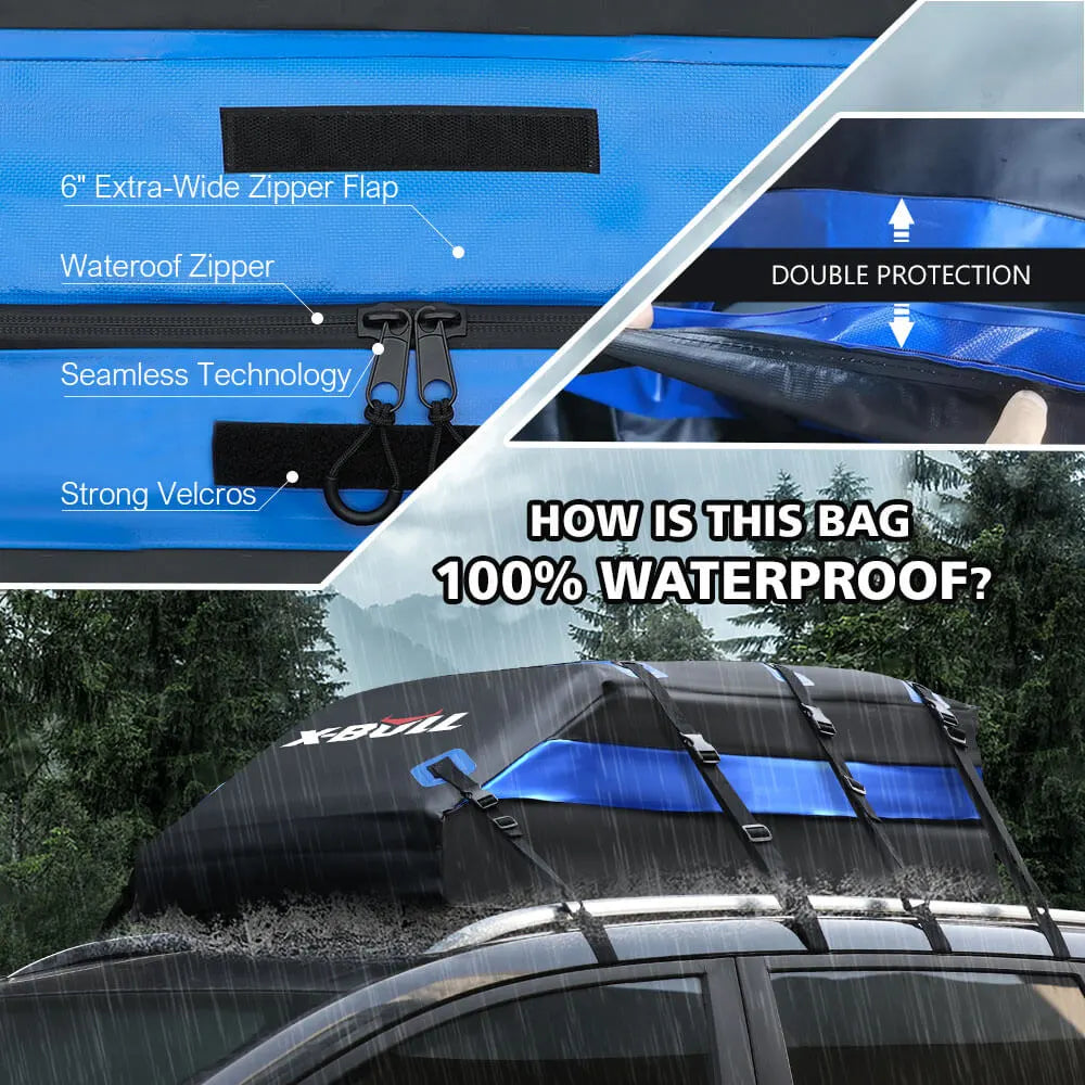 X-BULL Waterproof Car Roof Top Rack Carrier ravel Cargo Luggage Cube Bag Trave 425L - Image 6
