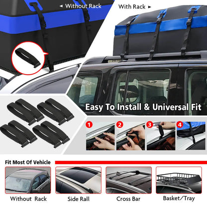 X-BULL Waterproof Car Roof Top Rack Carrier ravel Cargo Luggage Cube Bag Trave 425L - Image 7