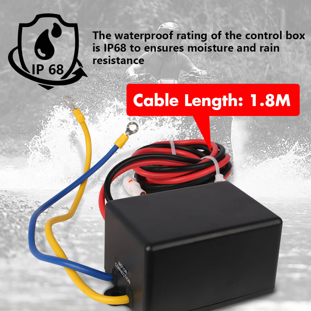 12V Electric Winch 4500LBS Winch Steel Cable Trailer Towing Remote ATV UTV - Image 6