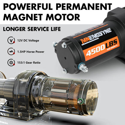 Electric Winch 4500lb Winch Synthetic Rope Wireless Towing Trailer ATV UTV - Image 4