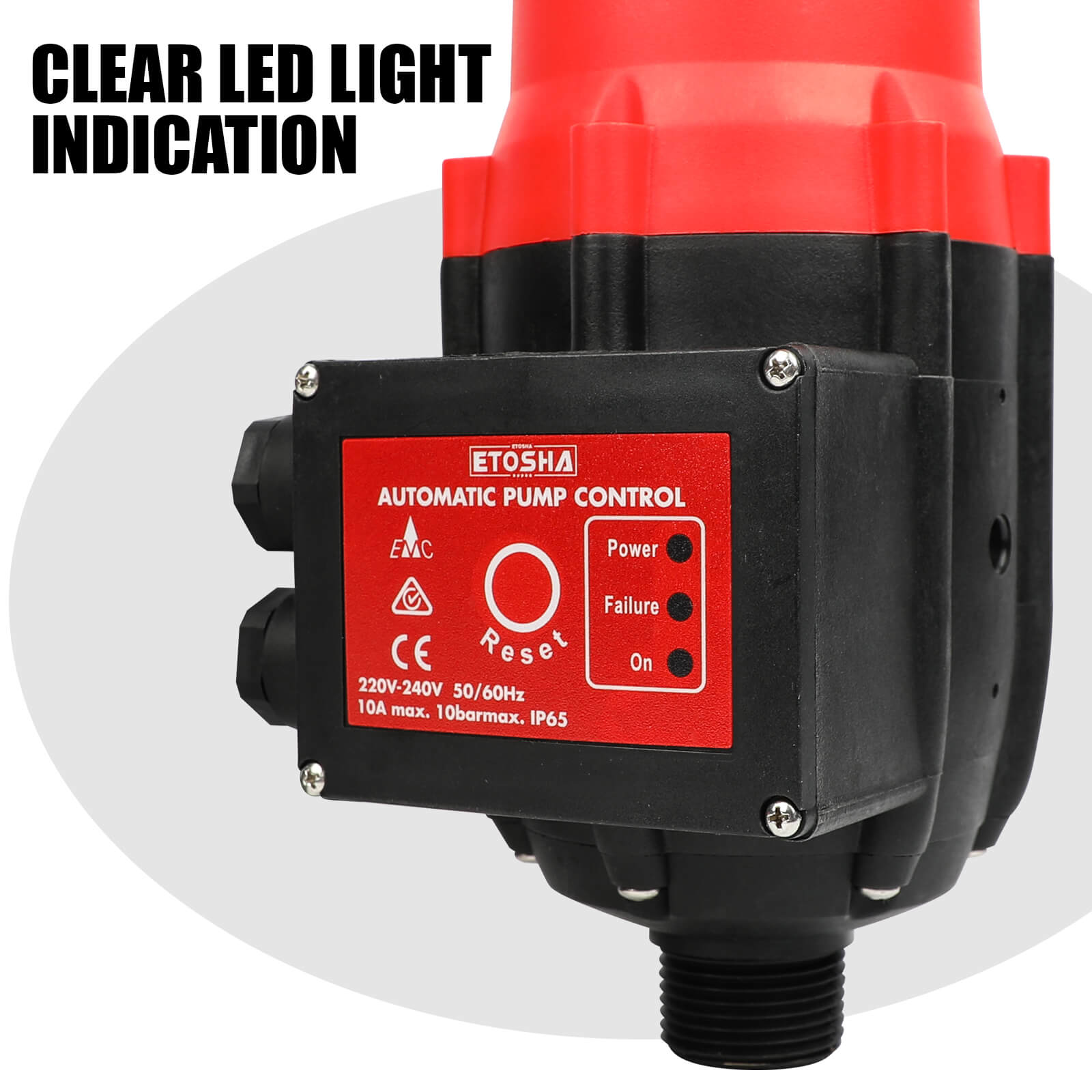ETOSHA Water Pressure Pump Controller Auto Switch Control Electric BLACK - Image 5