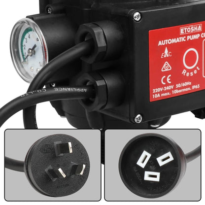 ETOSHA Water Pressure Pump Controller Auto Switch Control Electric BLACK - Image 7