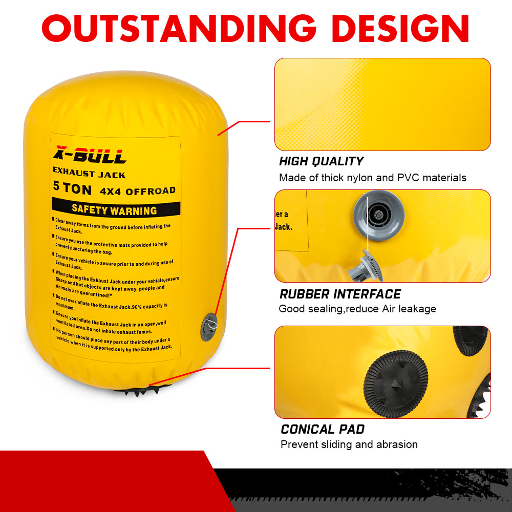 X-BULL Exhaust Jack Recovery Jack Air Bag Multi Layer Truck Rescue Kit 4x4 4WD 10 Units - Image 8