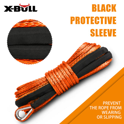 X-BULL Dyneema Synthetic Rope Winch Cable SK75 5.5MM x 13M Car Tow Recovery Strap - Image 2