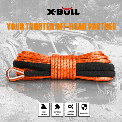 X-BULL Dyneema Synthetic Rope Winch Cable SK75 5.5MM x 13M Car Tow Recovery Strap - Image 6