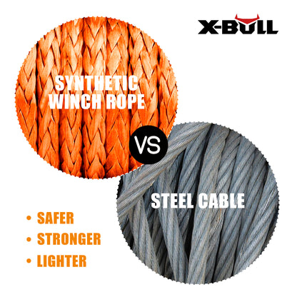 X-BULL Dyneema Synthetic Rope Winch Cable SK75 5.5MM x 13M Car Tow Recovery Strap - Image 7