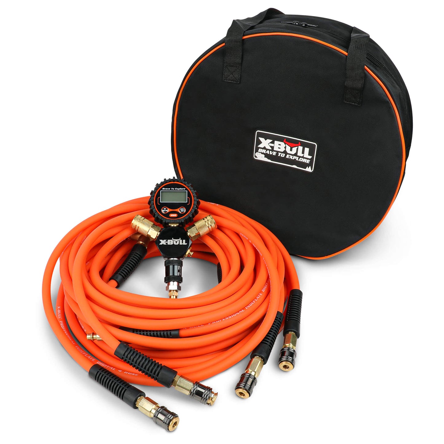 X-BULL 4 Tire Inflation Indeflate Digital 4 Hose 4 Tire Inflation Tyre Deflation System Equalizer