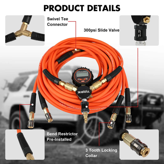 X-BULL 4 Tire Inflation Indeflate Digital 4 Hose 4 Tire Inflation Tyre Deflation System Equalizer - Image 3