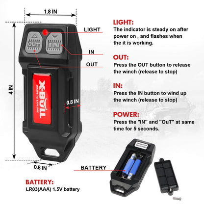 X-BULL 12V Winch Remote Control Winch Relay Solenoid Twin Handset Easy to Install - Image 6