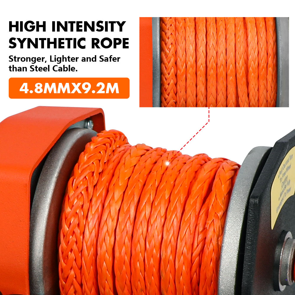 ZESUPER 12V Electric Winch 2500lbs Synthetic Rope Wireless Remote ATV UTV BOAT - Image 9