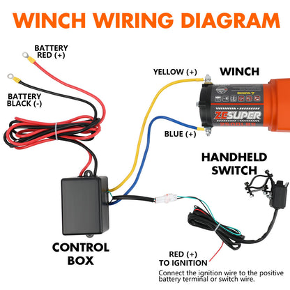 2500LBS Electric Winch Wireless Remote Synthetic Rope Wireless Remote ATV UTV BOAT - Image 8