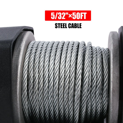 X-BULL2500LBS Electric Winch ATV UTV Boat Tow Winch ATV Winch Kit Steel cable 12V - Image 4