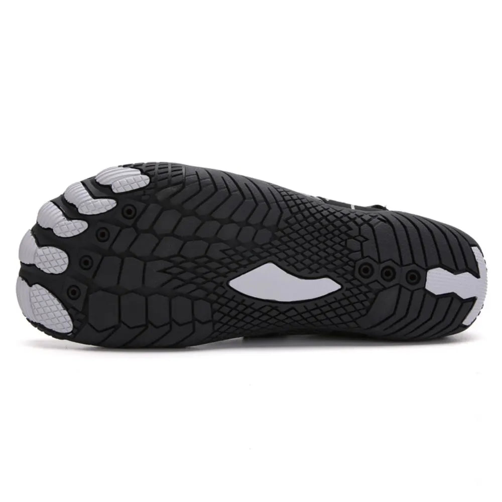 Men Women Water Shoes Barefoot Quick Dry Aqua Sports Shoes - Black Size EU37 = US4 - Image 5