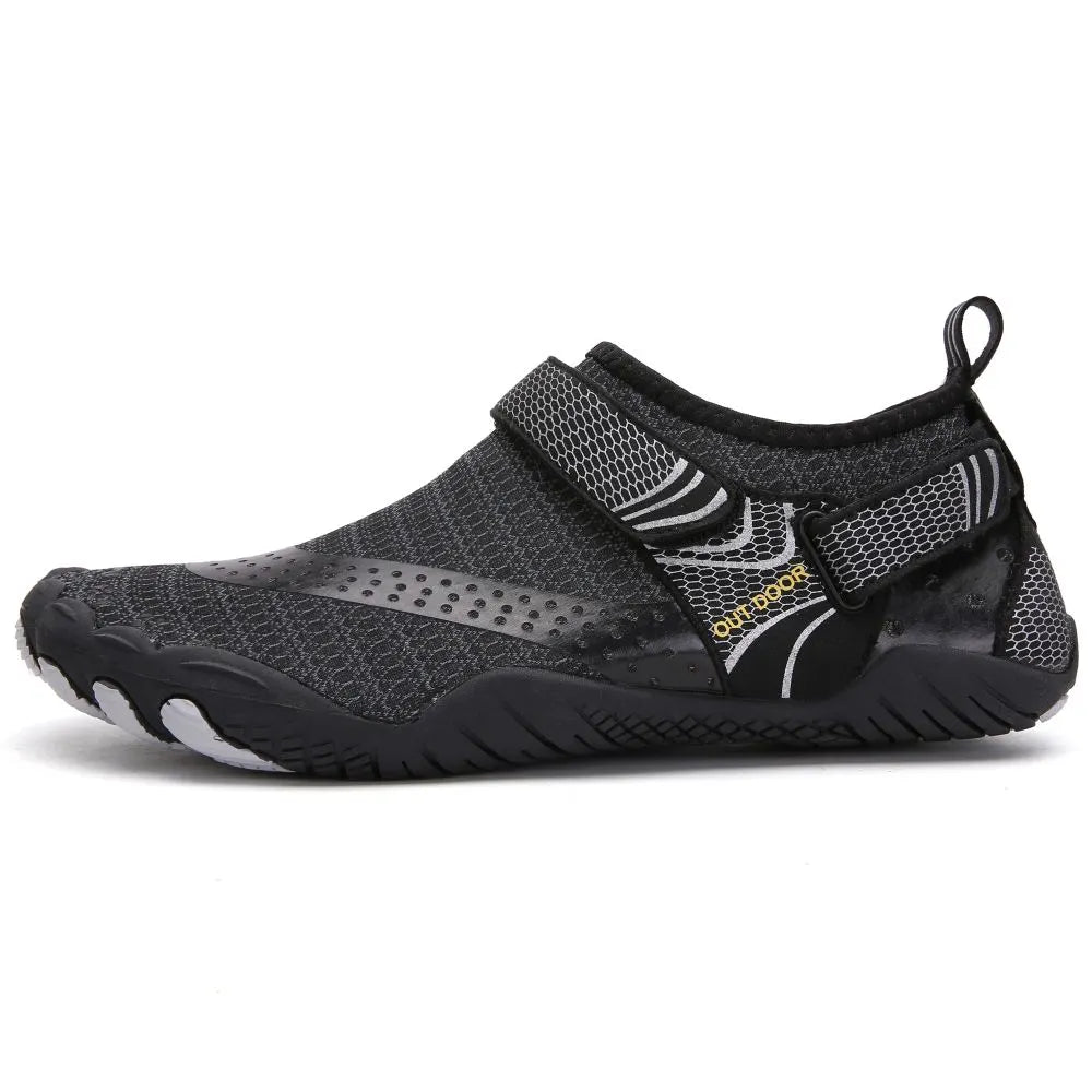Men Women Water Shoes Barefoot Quick Dry Aqua Sports Shoes - Black Size EU40 = US7 - Image 2
