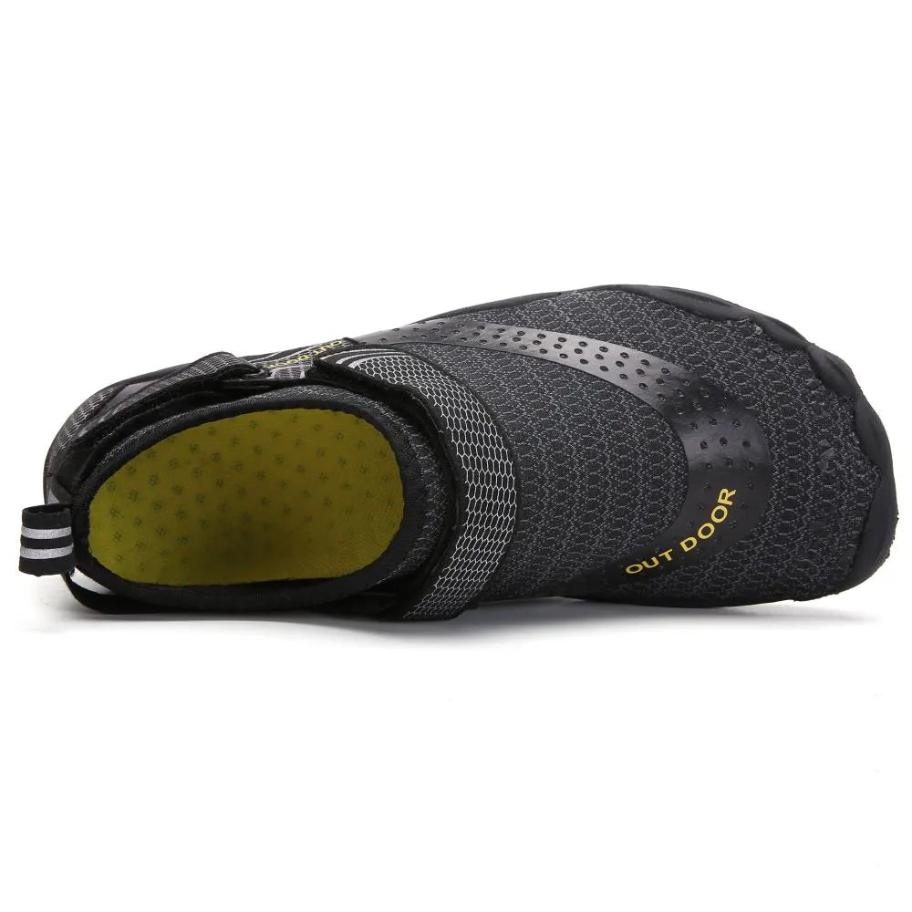 Men Women Water Shoes Barefoot Quick Dry Aqua Sports Shoes - Black Size EU43 = US8.5 - Image 4