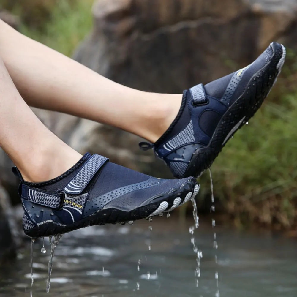 Men Women Water Shoes Barefoot Quick Dry Aqua Sports Shoes - Blue Size EU36=US3.5 - Image 5