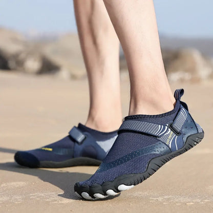 Men Women Water Shoes Barefoot Quick Dry Aqua Sports Shoes - Blue Size EU42 = US8 - Image 6