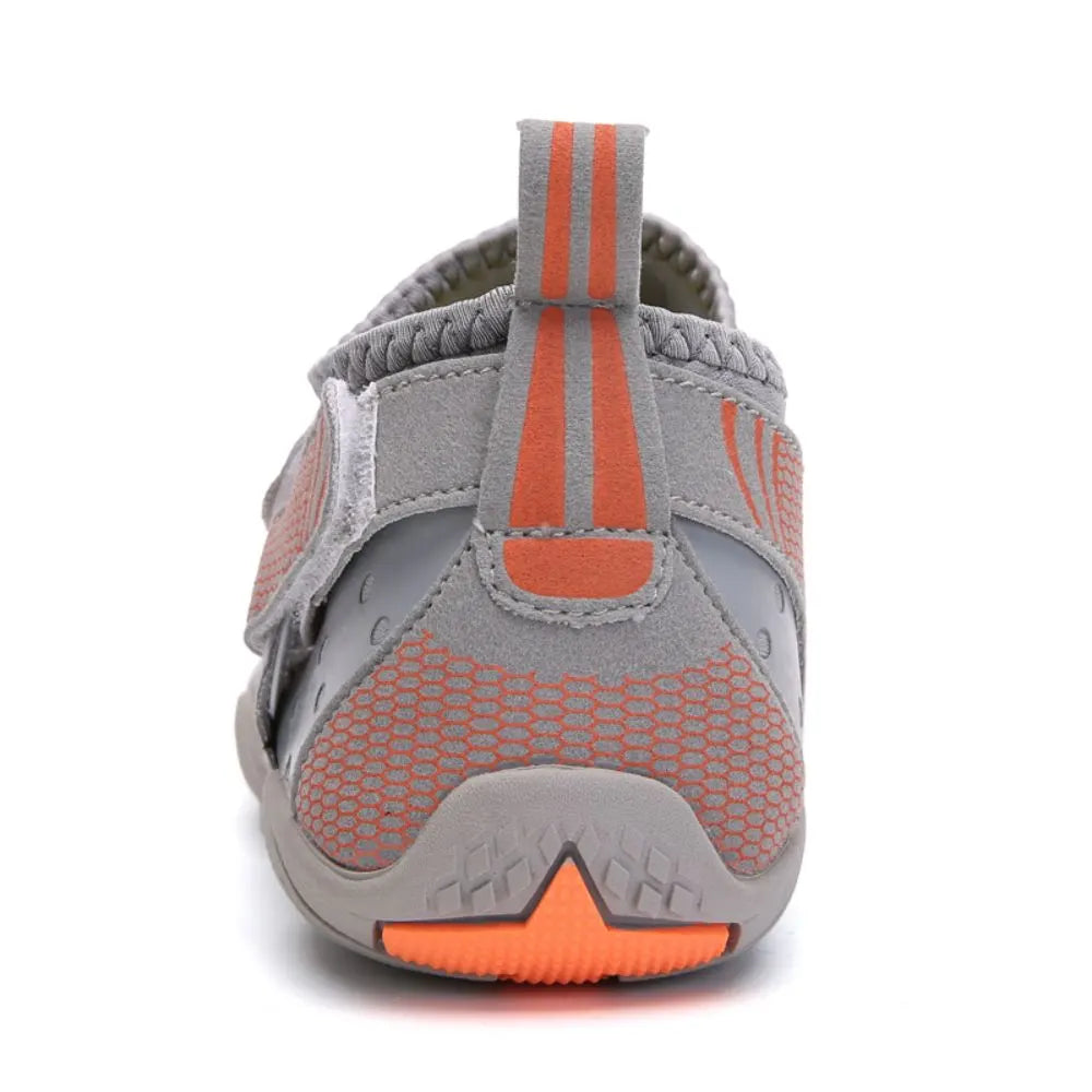 Men Women Water Shoes Barefoot Quick Dry Aqua Sports Shoes - Grey Size EU36=US3.5 - Image 3