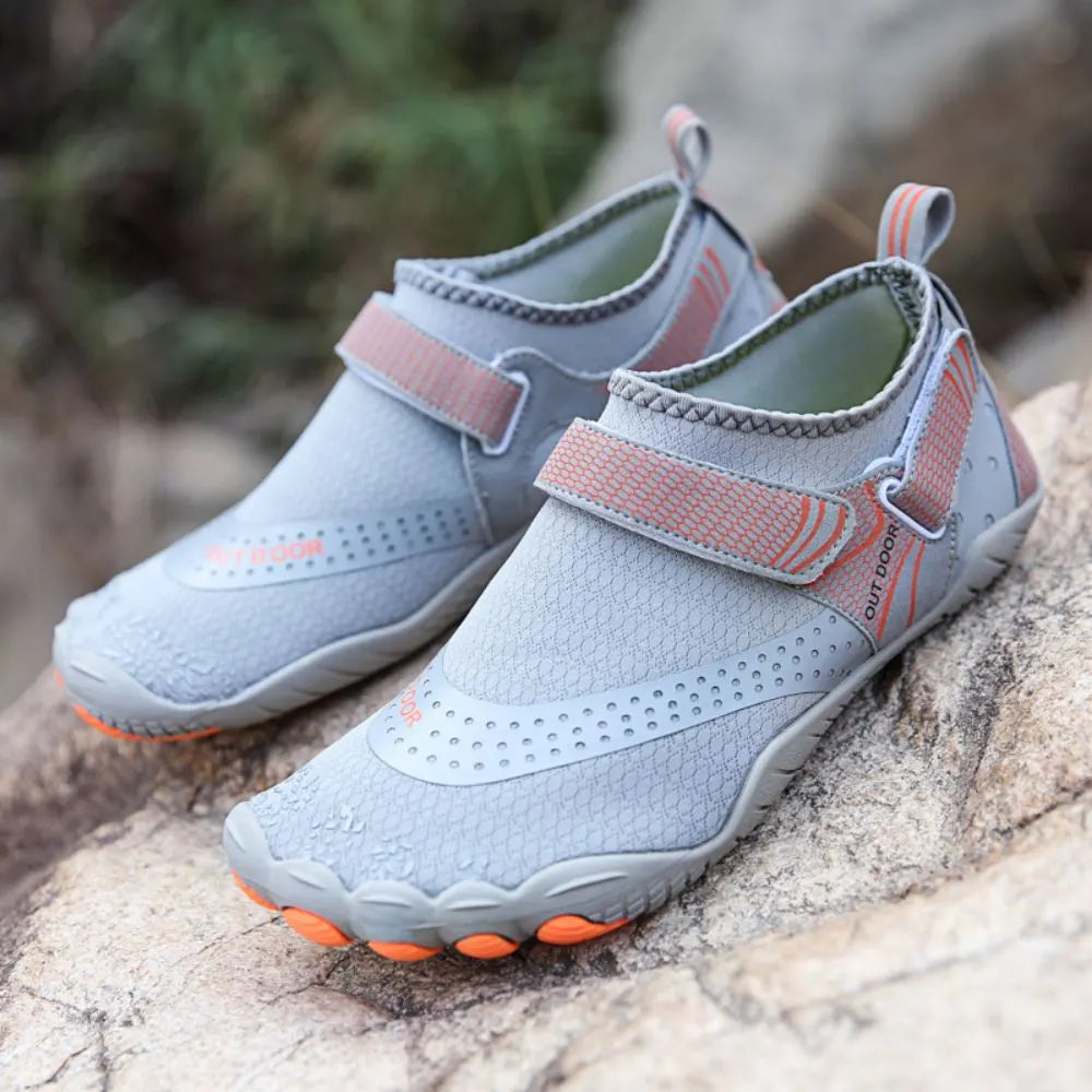 Men Women Water Shoes Barefoot Quick Dry Aqua Sports Shoes - Grey Size EU40 = US7 - Image 7
