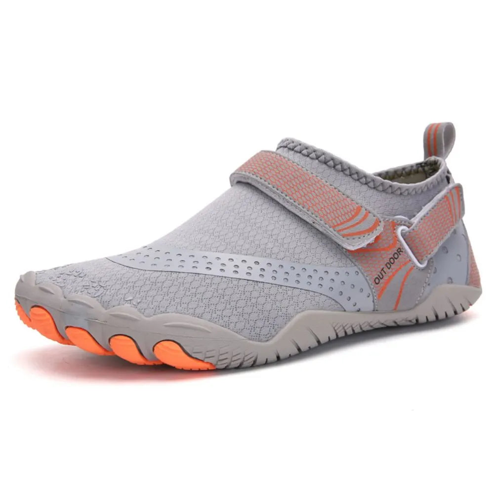 Men Women Water Shoes Barefoot Quick Dry Aqua Sports Shoes - Grey Size EU41 = US7.5 - Image 2