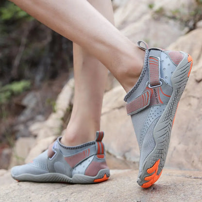 Men Women Water Shoes Barefoot Quick Dry Aqua Sports Shoes - Grey Size EU41 = US7.5 - Image 6