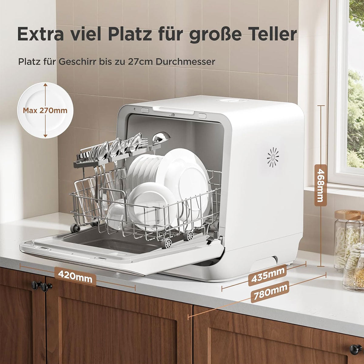 Midea 3rd Generation  Bench Top Mini Dishwasher - Image 3