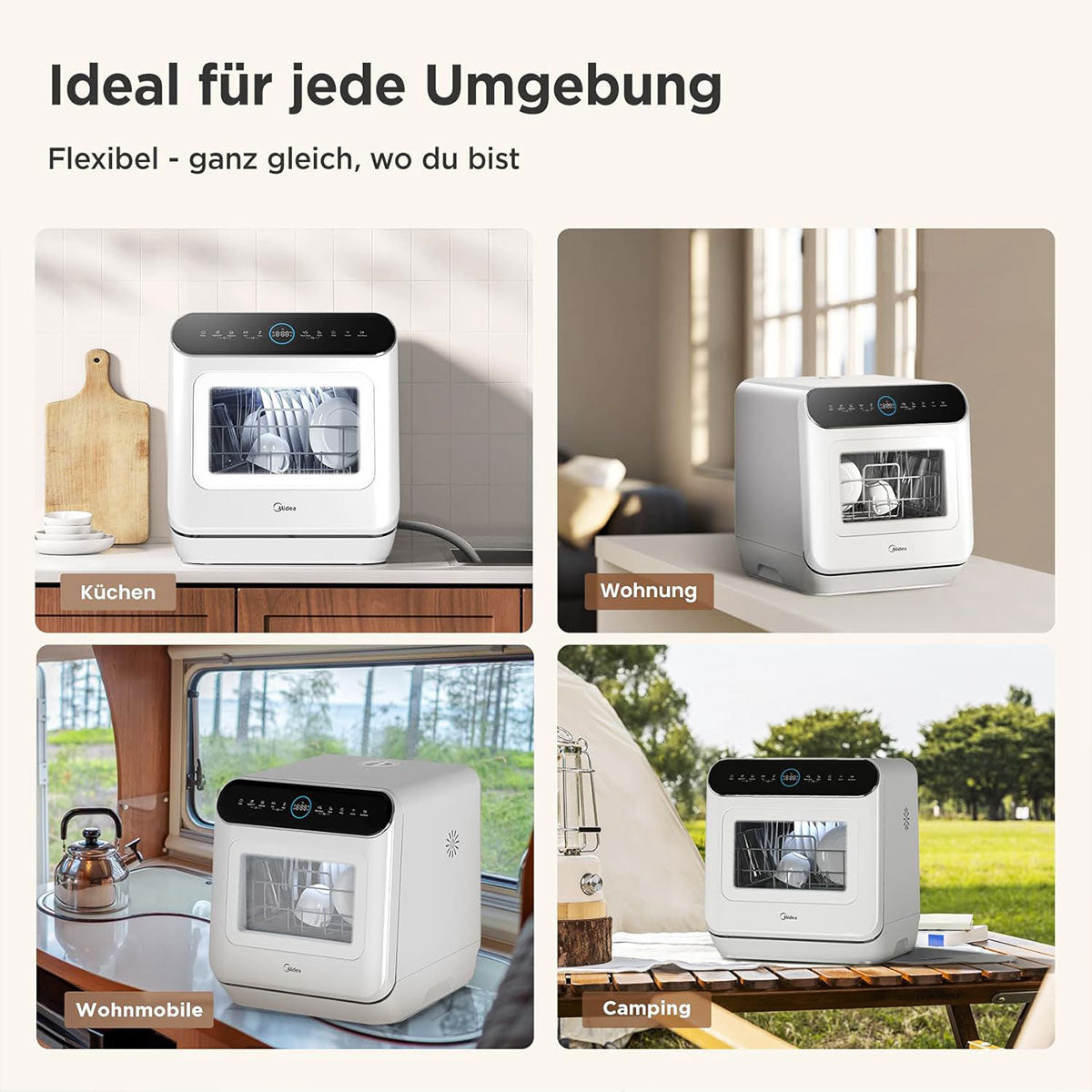 Midea 3rd Generation  Bench Top Mini Dishwasher - Image 5