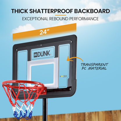 DR. DUNK Portable Kids Basketball Hoop Stand System, 1.15m to 1.60m Height Adjustable - Image 2