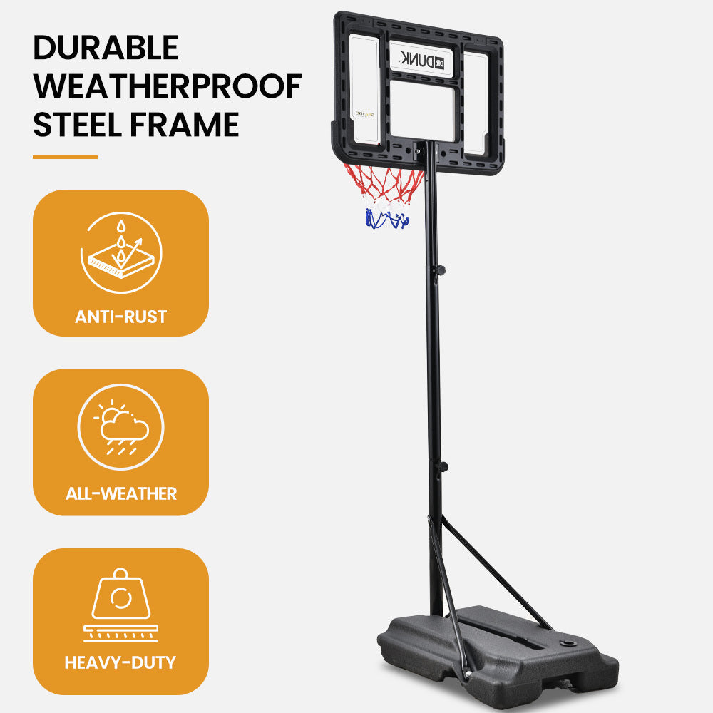 DR. DUNK Portable Kids Basketball Hoop Stand System, 1.15m to 1.60m Height Adjustable - Image 3