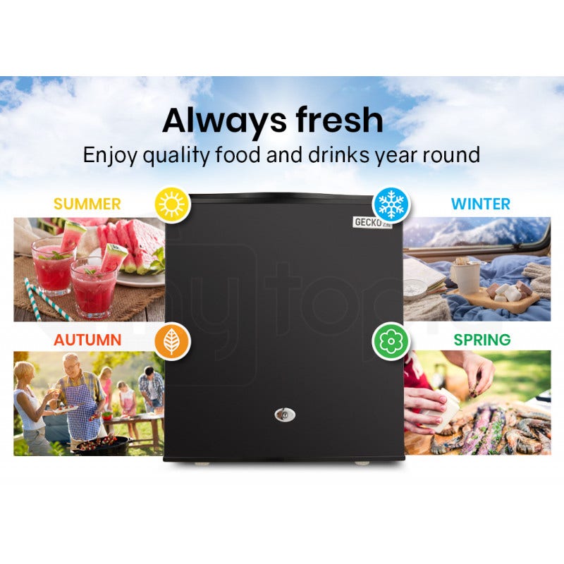 GECKO 57L Portable Camping Bar Fridge with Freezer 12V/24V, Black - Image 6