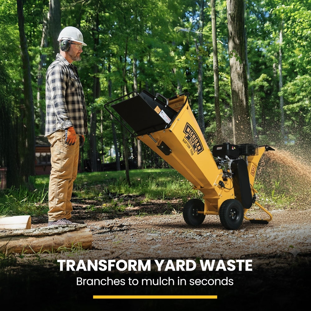 MICHIGAN 7HP 212cc Petrol Wood Chipper, Tree Mulcher - Raptor 1100 - Image 8