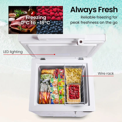GECKO 100L Portable Chest Freezer, 12V/24V/240V for Motorhome and Caravan, White - Image 2
