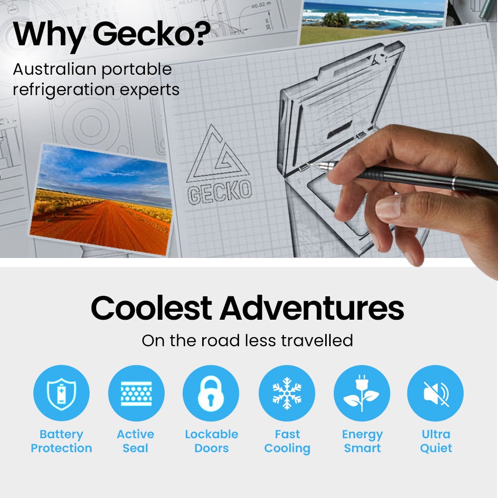 GECKO 100L Portable Chest Freezer, 12V/24V/240V for Motorhome and Caravan, White - Image 3