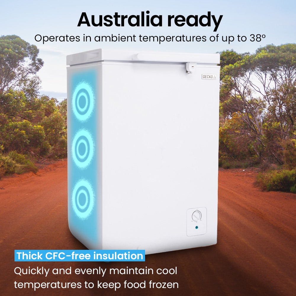 GECKO 100L Portable Chest Freezer, 12V/24V/240V for Motorhome and Caravan, White - Image 7