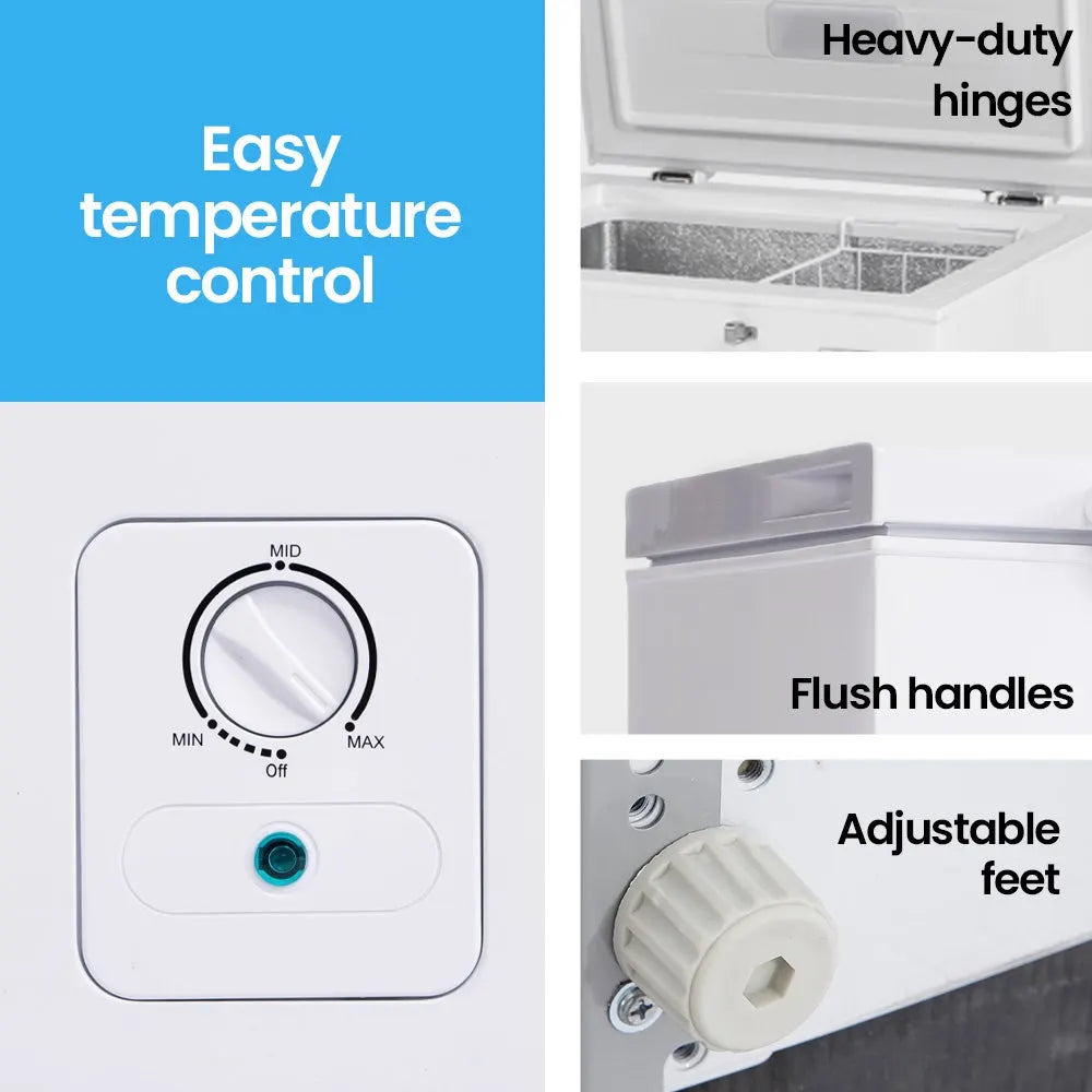 GECKO 100L Portable Chest Freezer, 12V/24V/240V for Motorhome and Caravan, White - Image 9