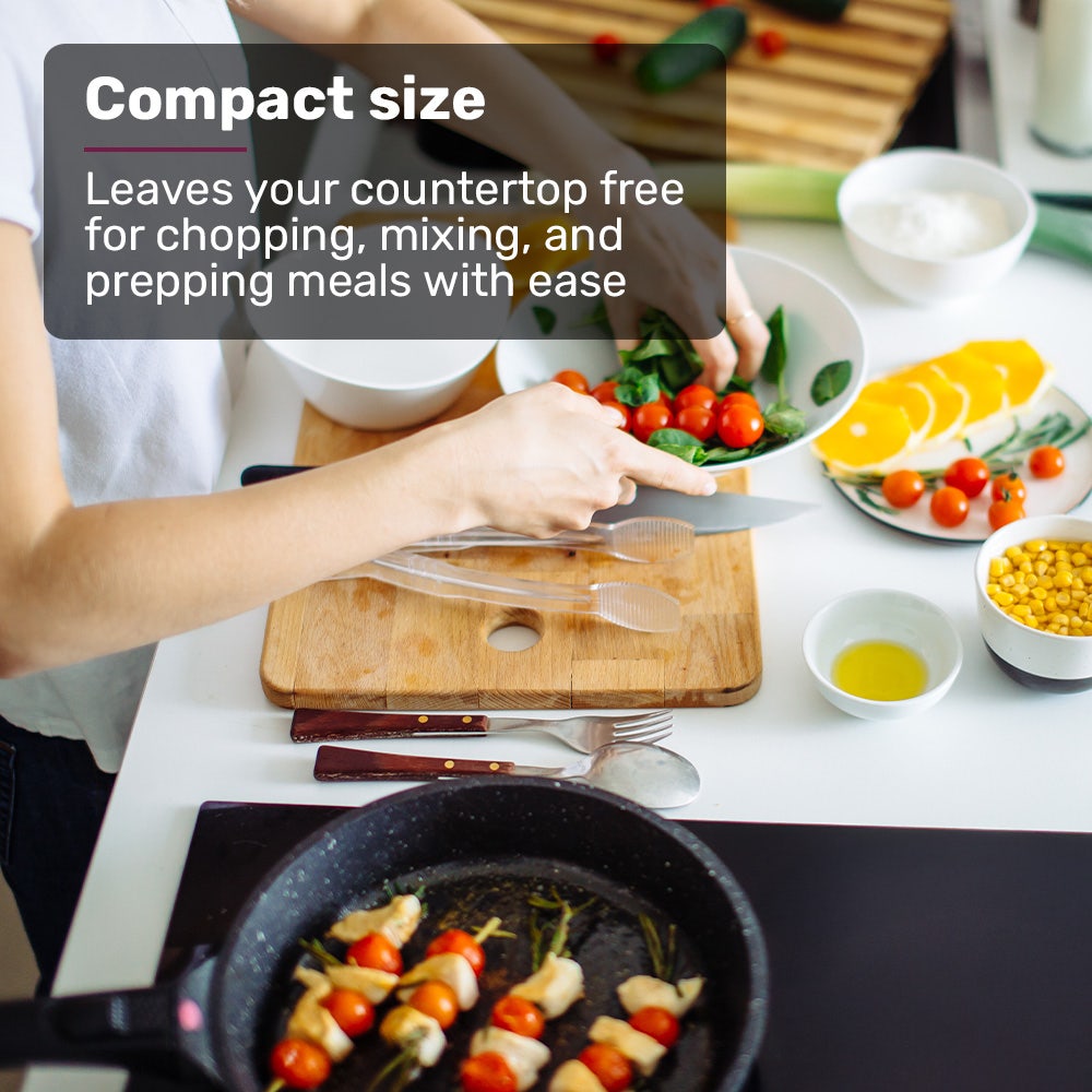 EUROCHEF Induction Benchtop Cooktop, 2000W, 9 Heat Levels, Fast Electric Portable Cooker, Touch Controls with Slider - Image 7