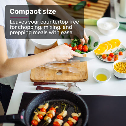 EUROCHEF Induction Benchtop Cooktop, 2000W, 9 Heat Levels, Fast Electric Portable Cooker, Touch Controls with Slider - Image 7