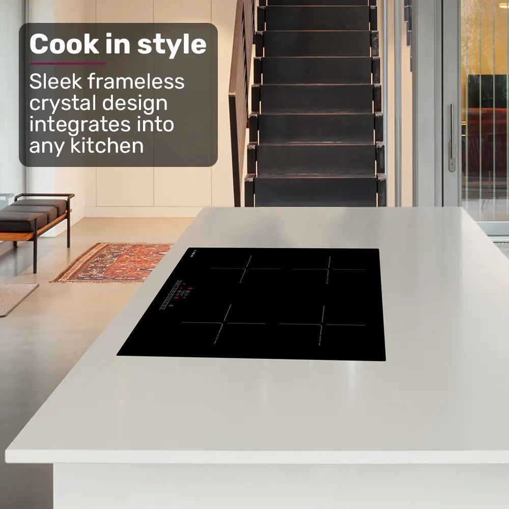 EuroChef 60cm 4 Zone Induction Cooktop, 6800W Electric, Touch Controls - Image 4