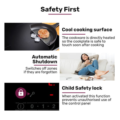 EuroChef 60cm 4 Zone Induction Cooktop, 6800W Electric, Touch Controls - Image 9