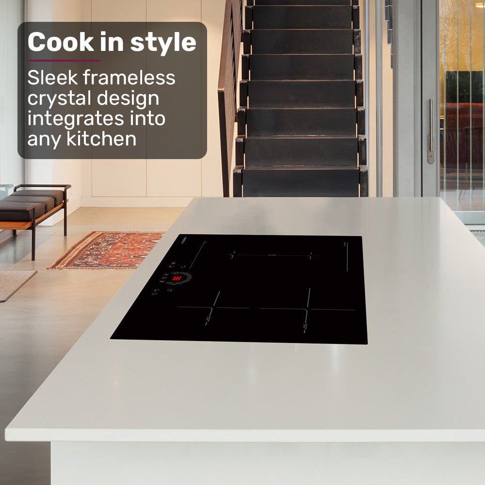 EUROCHEF 60cm 4 Zone Induction Cooktop, 7200W Electric, FlexZone Function, Touch Controls - Image 4