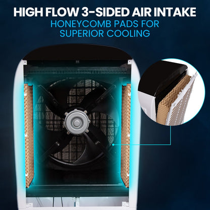 POLYCOOL 450W 80L Evaporative Air Cooler, Commercial Grade, Remote Control, Fan - Image 6