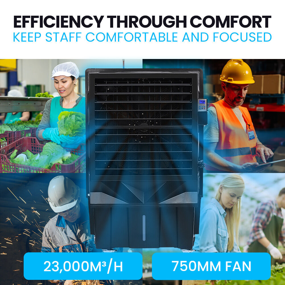 POLYCOOL 130L 750W Evaporative Air Cooler, Commercial Industrial Grade, Remote Control, Purifier, Fan - Image 2