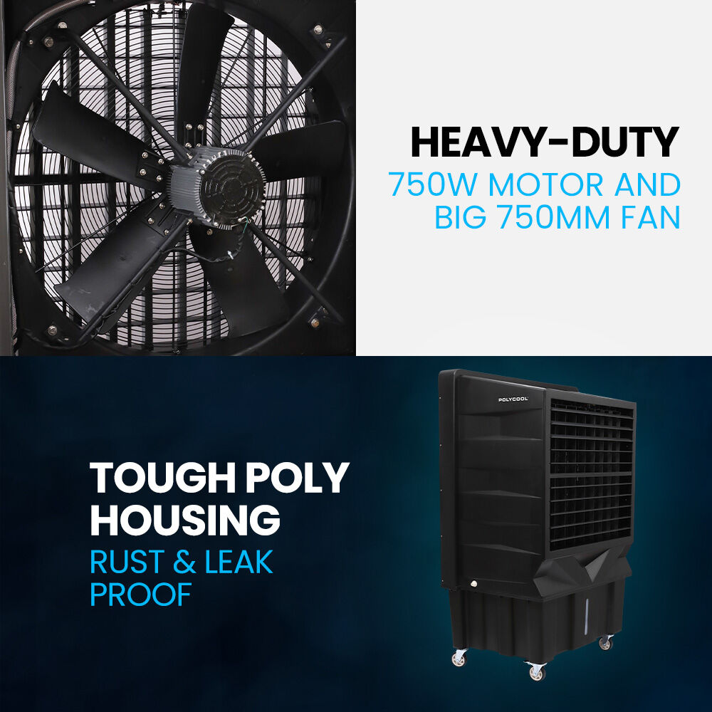 POLYCOOL 130L 750W Evaporative Air Cooler, Commercial Industrial Grade, Remote Control, Purifier, Fan - Image 8