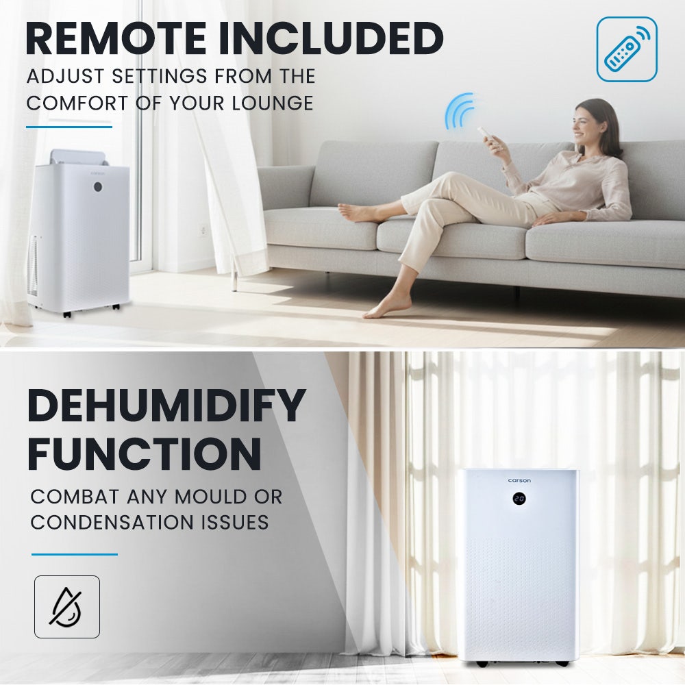CARSON 3.5kW Portable Air Conditioner, with Dehumidifier Mode & Fan Cooler - Image 8