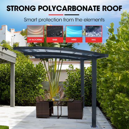 SHADE SHIELD Single Cantilever Carport 3.0m x 5.5m x 3.5m, Aluminium Alloy Frame, Polycarbonate Roof, Shelter for Car or Outdoor Living - Image 4